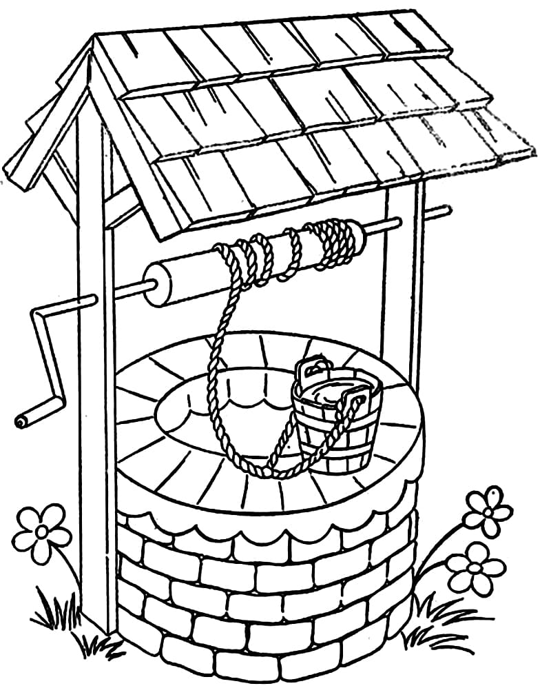 Desenho de Poço 1 para Colorir