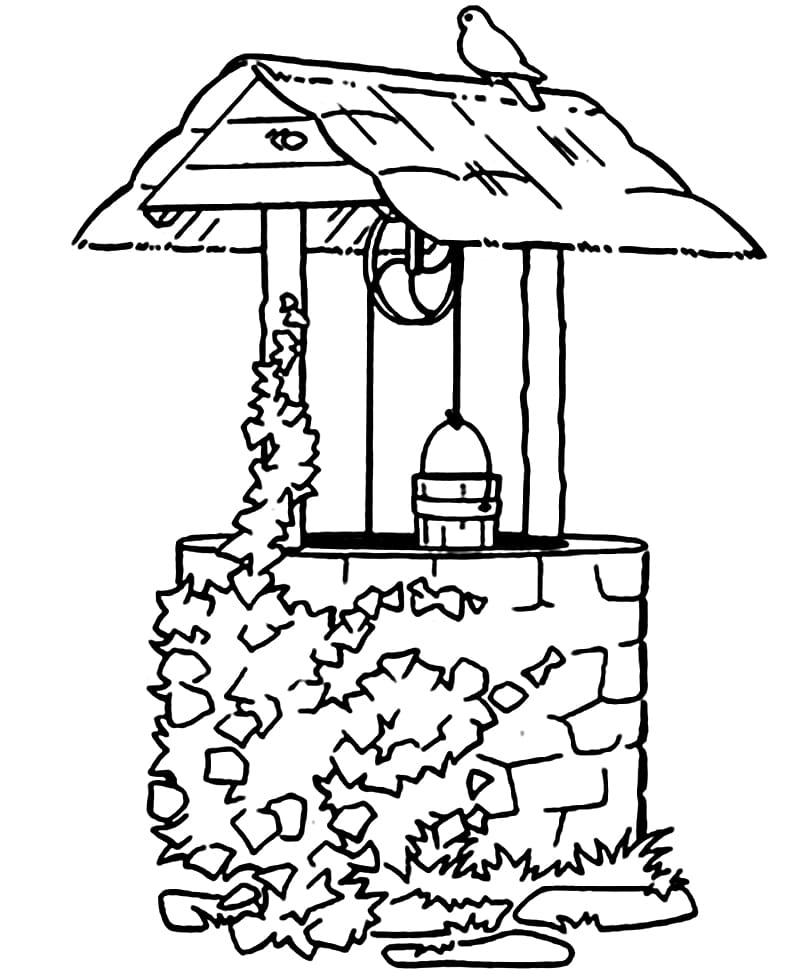 Desenho de Poço 2 para Colorir