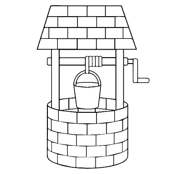 Desenho de Poço Grátis para Colorir