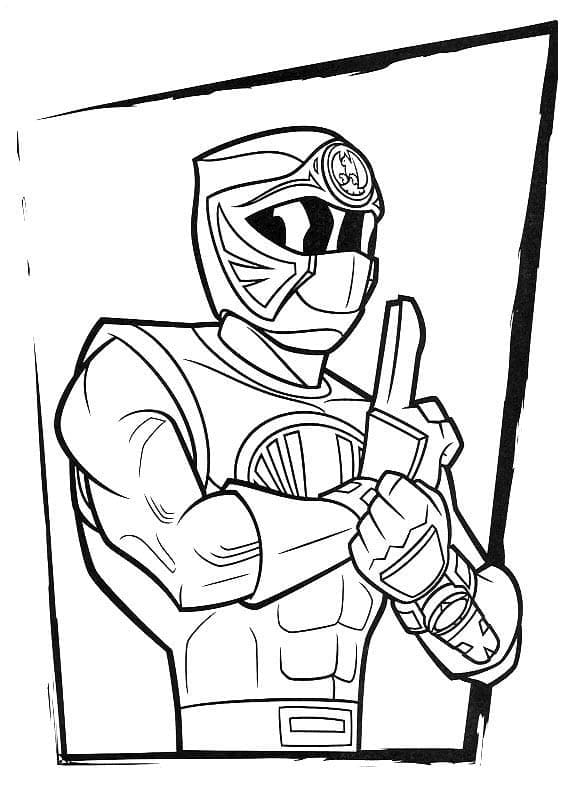 Desenho de Power Ranger Vermelho para Colorir