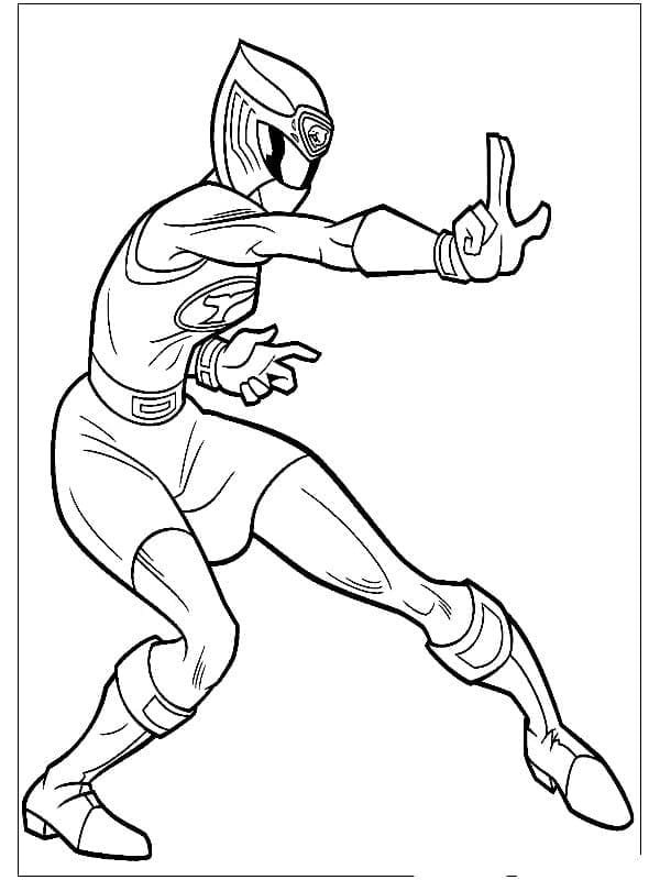 Desenho de Power Rangers Azul para Colorir