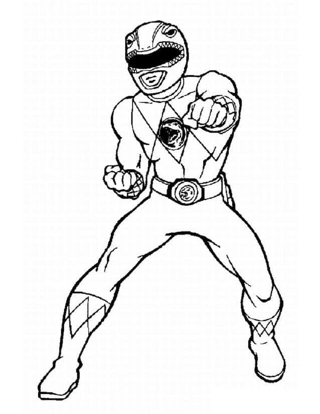Desenho de Power Rangers Imprimivel para Colorir