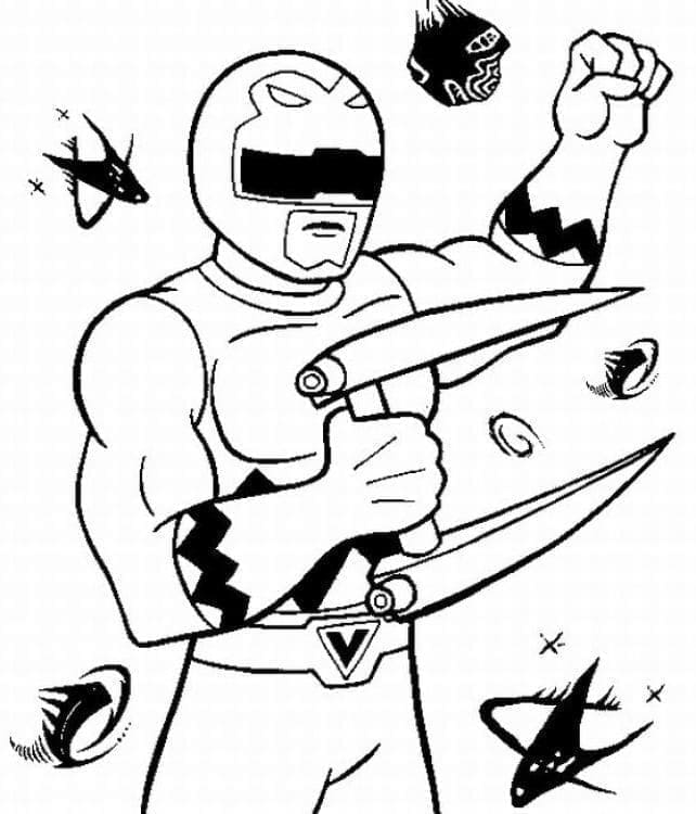 Desenho de Power Rangers Incrível para Colorir