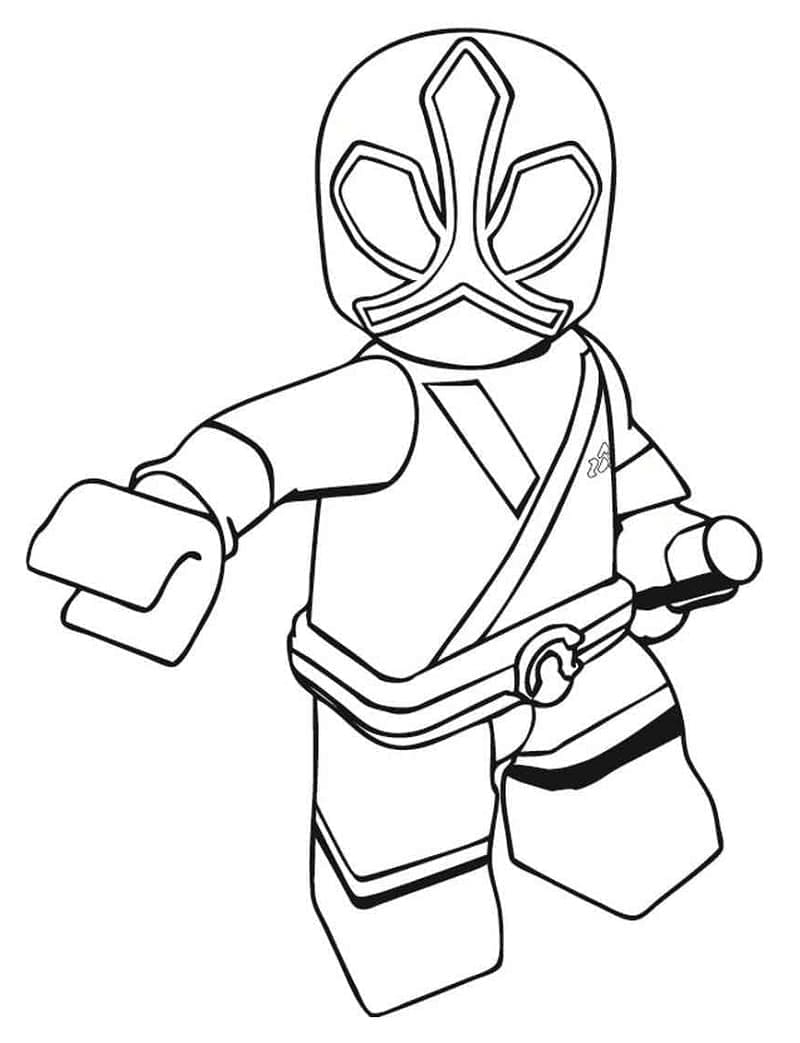 Desenho de Power Rangers Lego para Colorir