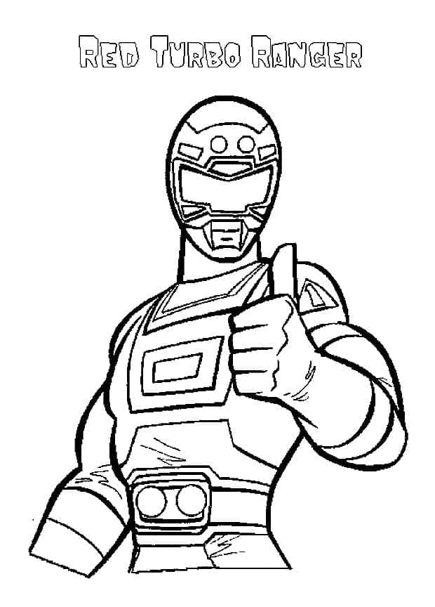 Desenho de Power Rangers Turbo para Colorir