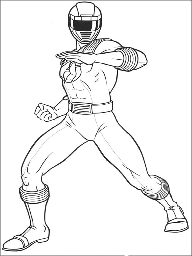 Desenho de Power Rangers Vermelho para Colorir