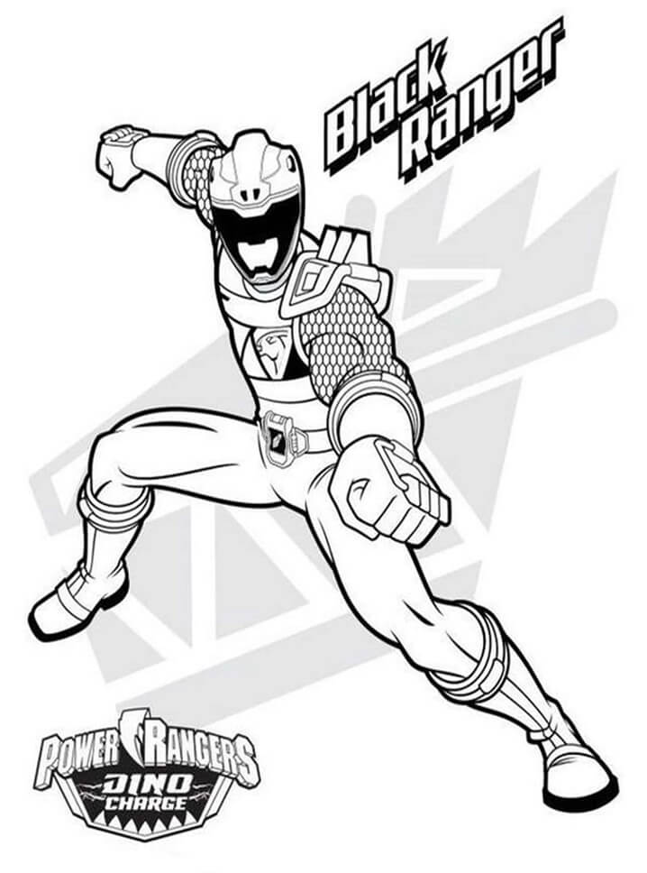 Desenho Ação do Power Ranger para Colorir