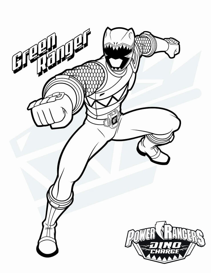 Desenho de Power Ranger Grátis Download para Colorir