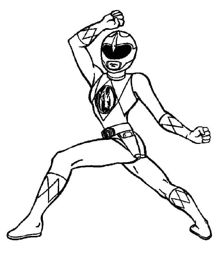Desenho de Power Ranger Grátis para Imprimir e Colorir