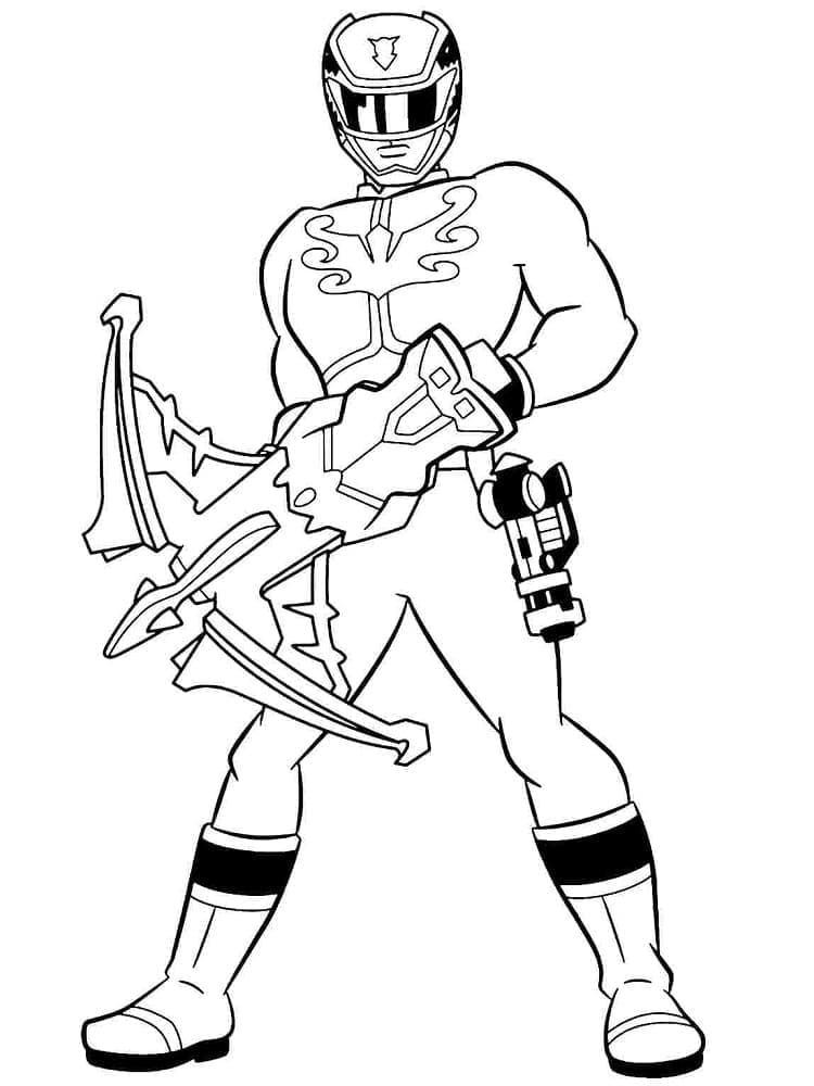 Desenho de Power Ranger Grátis Pdf para Colorir