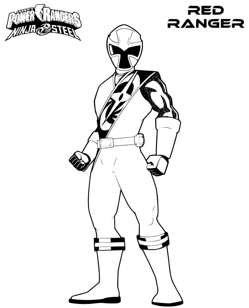 Desenho de Power Ranger Imprimivel para Imprimir e Colorir