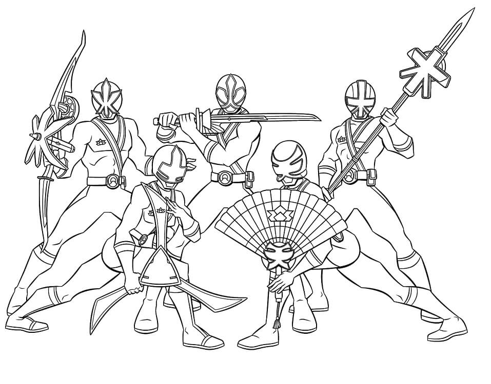 Desenho de Power Ranger para Colorir Grátis Download