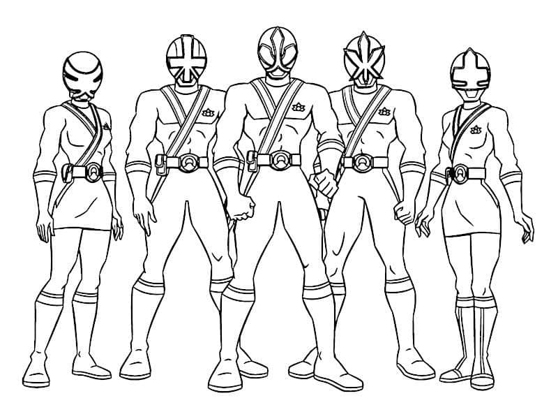 Desenho de Power Ranger para Colorir Imprimivel