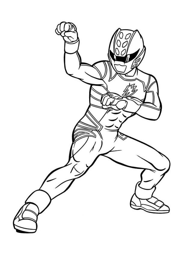 Desenho de Power Ranger para Colorir Online Pdf