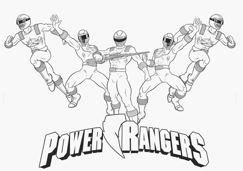 Desenho de Power Ranger para Colorir Pdf Imprimivel