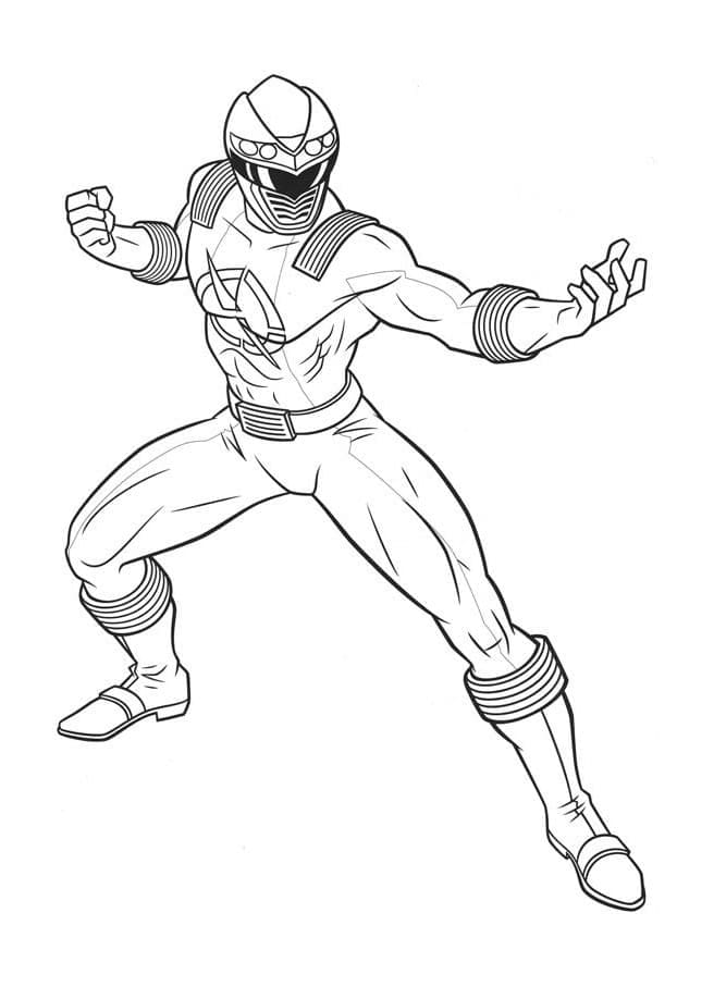 Desenho de Power Ranger Pdf para Colorir Grátis