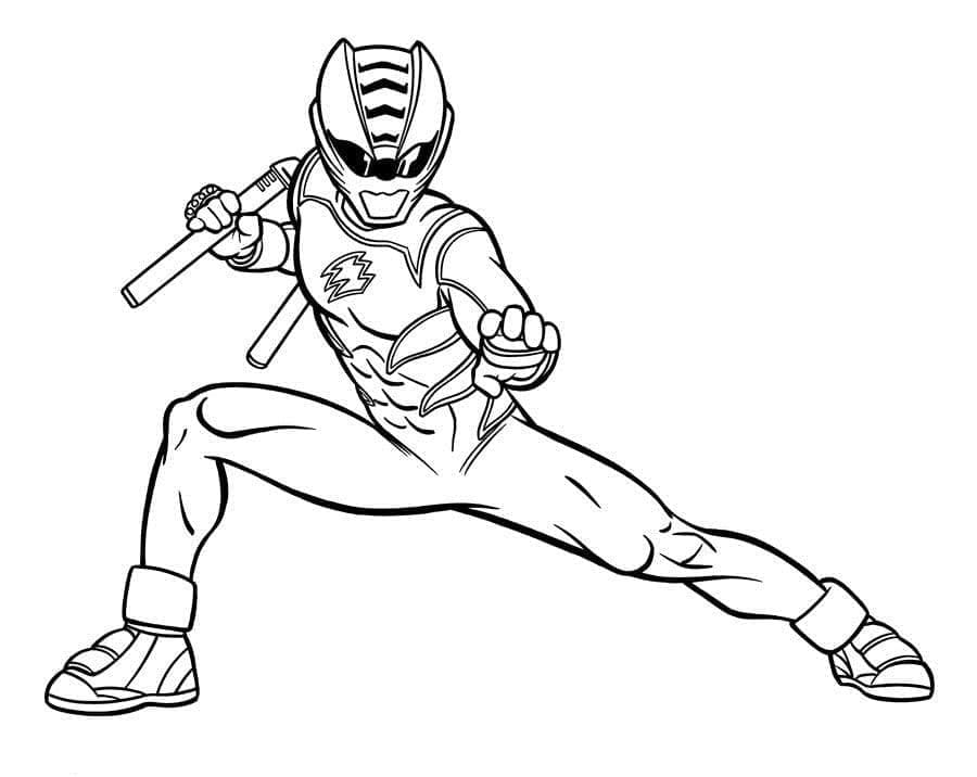 Desenho de Power Ranger Pdf para Imprimir e Colorir