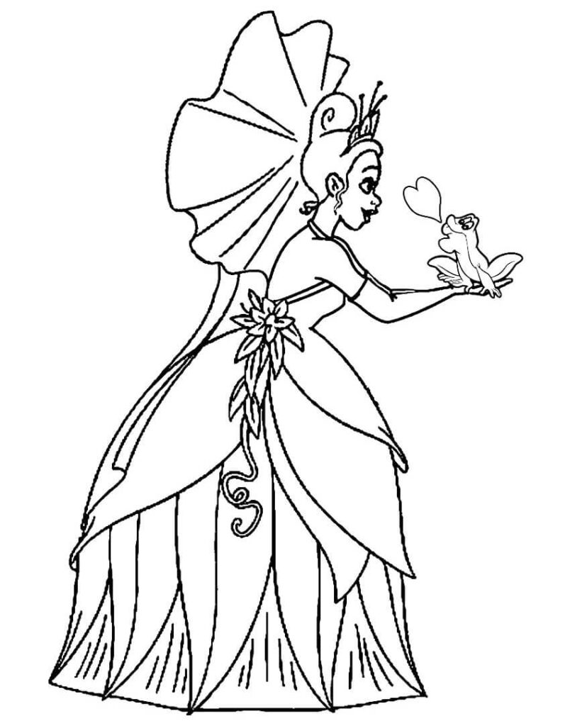 Desenho de Princesa Tiana para Colorir Download