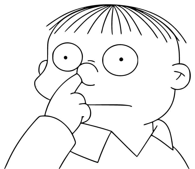 Desenho de Ralph Wiggum dos Simpsons Download para Imprimir e Colorir