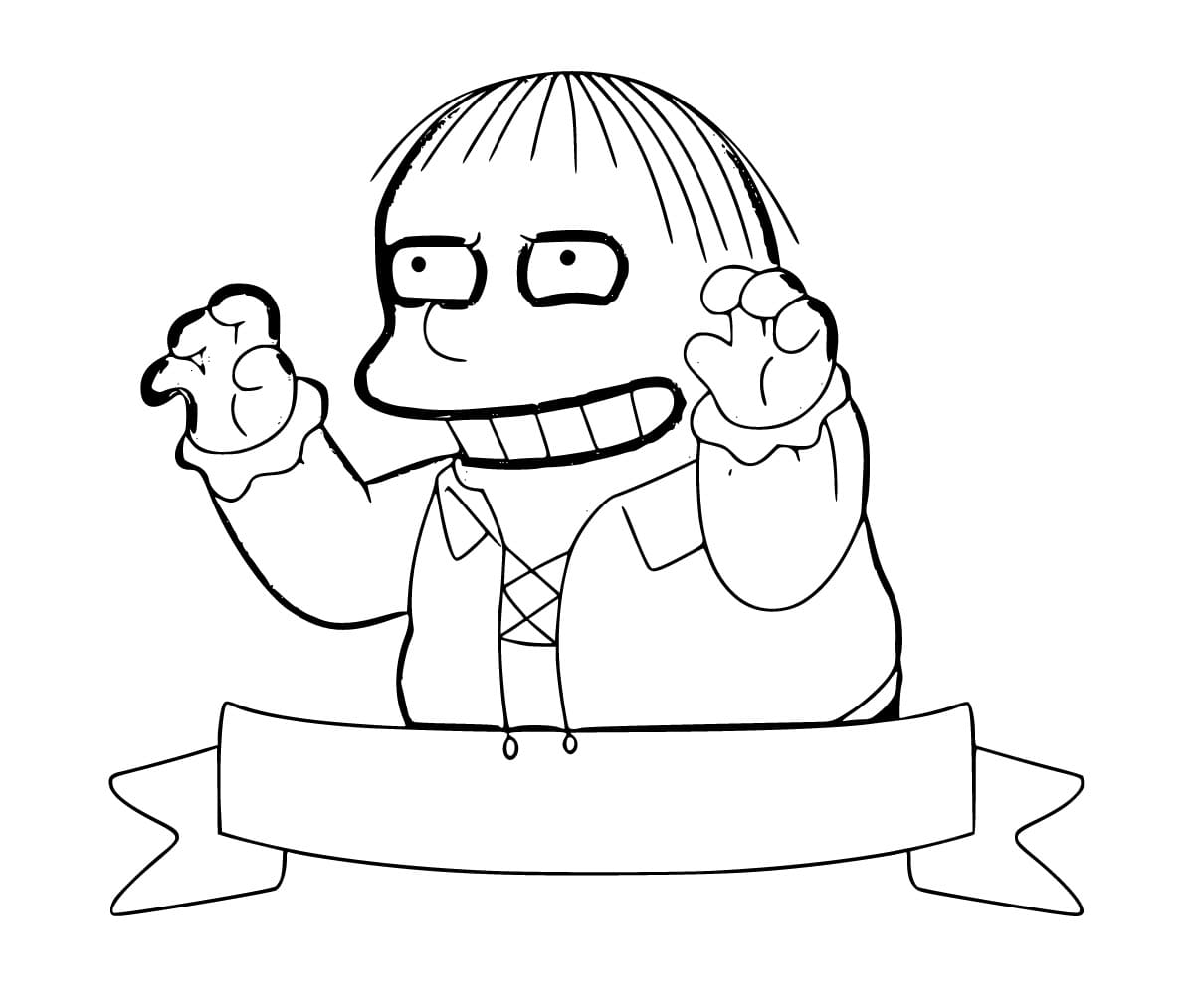 Desenho de Ralph Wiggum dos Simpsons Grátis para Imprimir e Colorir