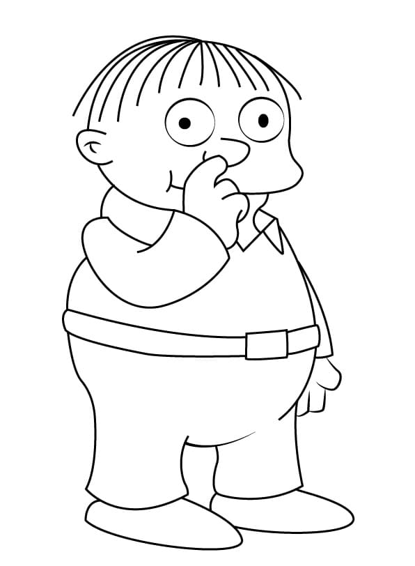 Desenho de Ralph Wiggum dos Simpsons Imprimivel para Colorir