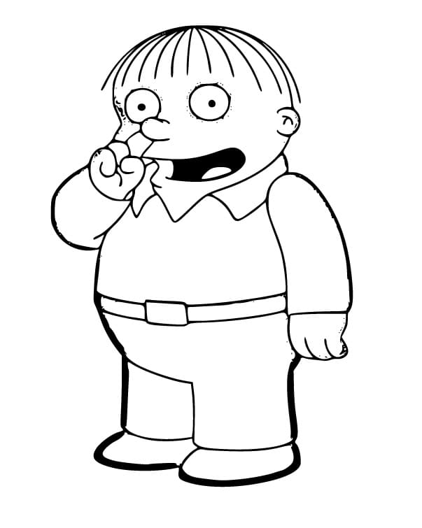 Desenho de Ralph Wiggum dos Simpsons para Colorir Download
