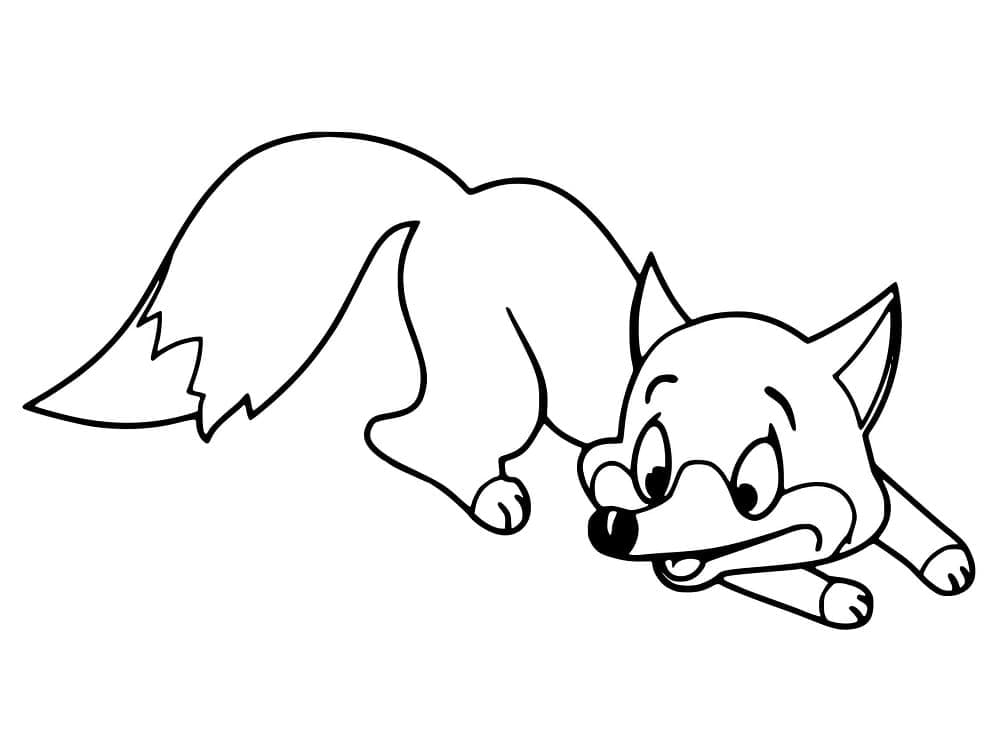 Desenho de Raposa Engracada para Colorir