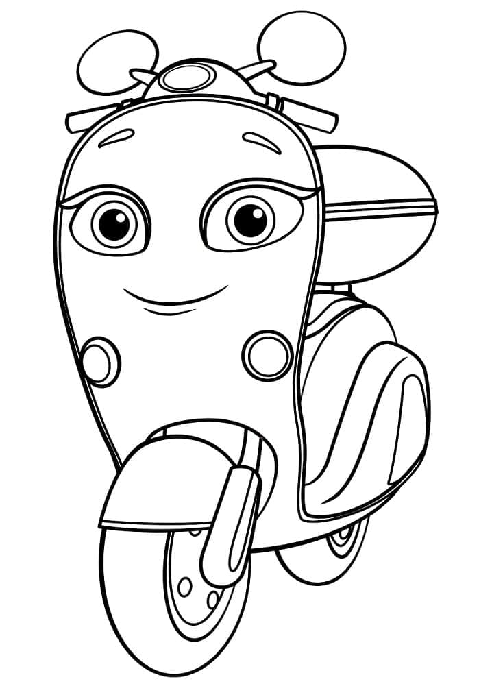 Desenho Scootio Wizzbang para Colorir