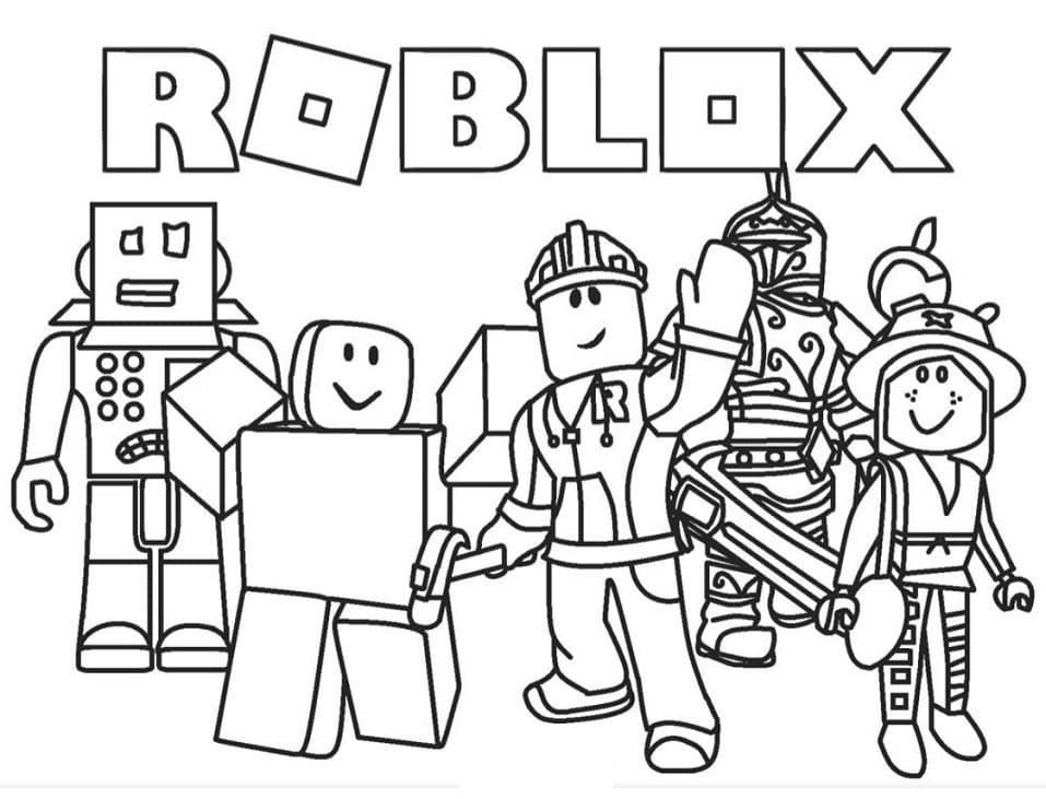 Desenho dos Personagens de Roblox para Colorir