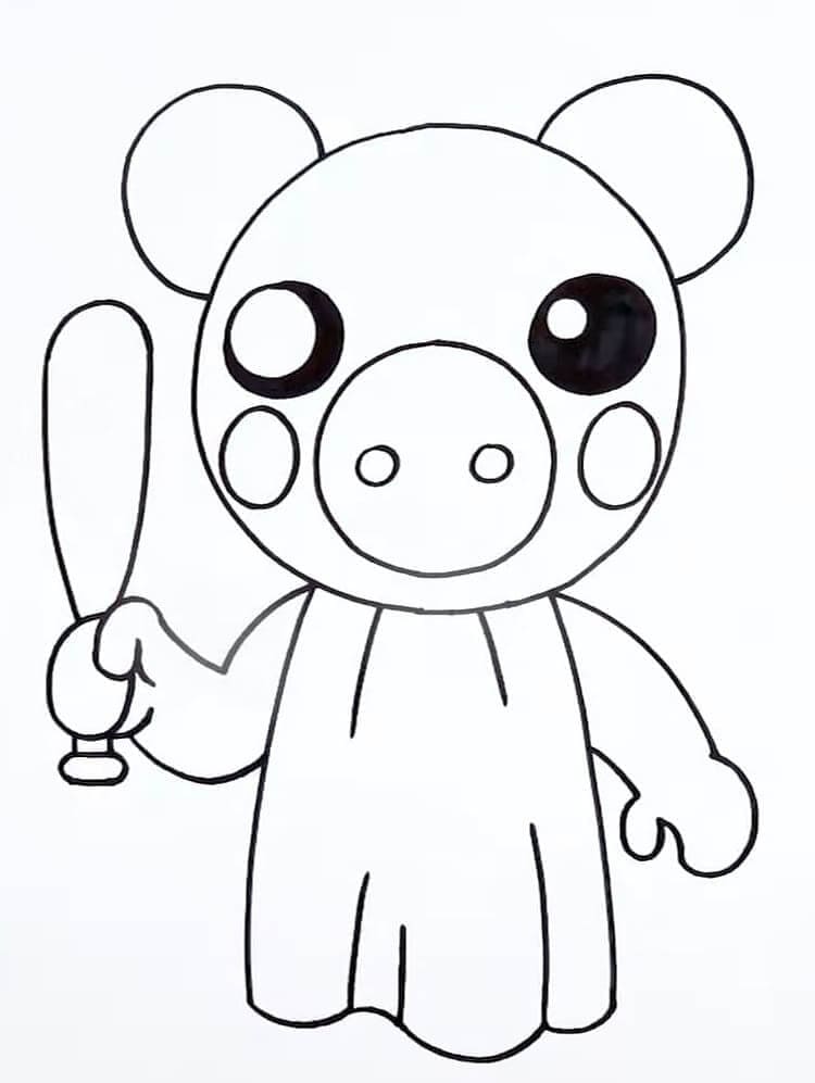 Desenho Imprimivel de Piggy Roblox para Colorir