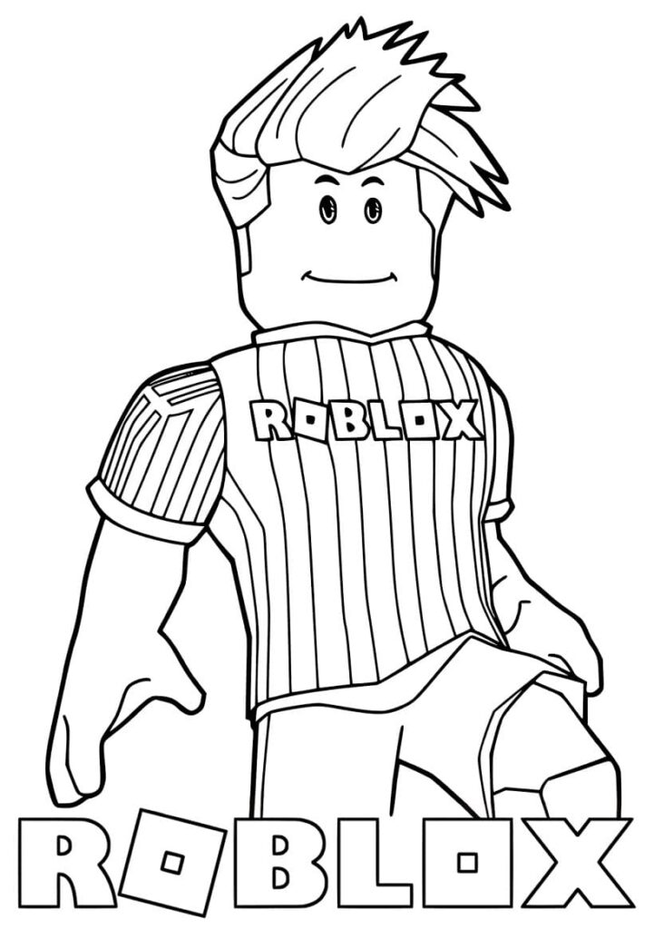 Desenho Jogador de Futebol Roblox para Colorir