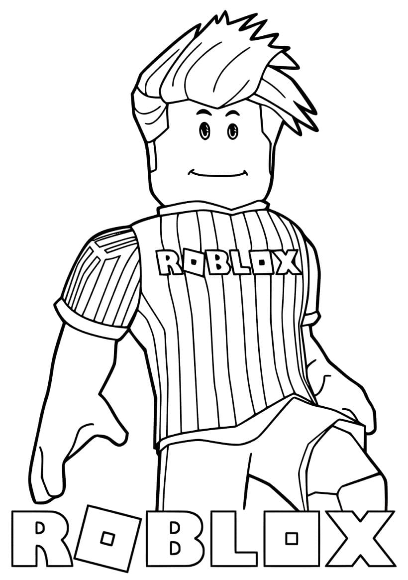 Desenho Jogador de Futebol Roblox para Colorir Desenho Jogador de Futebol Roblox para Colorir