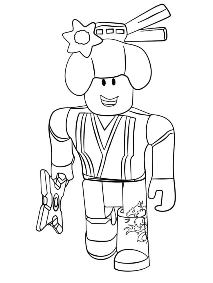 Desenho Ninja Roblox para Colorir