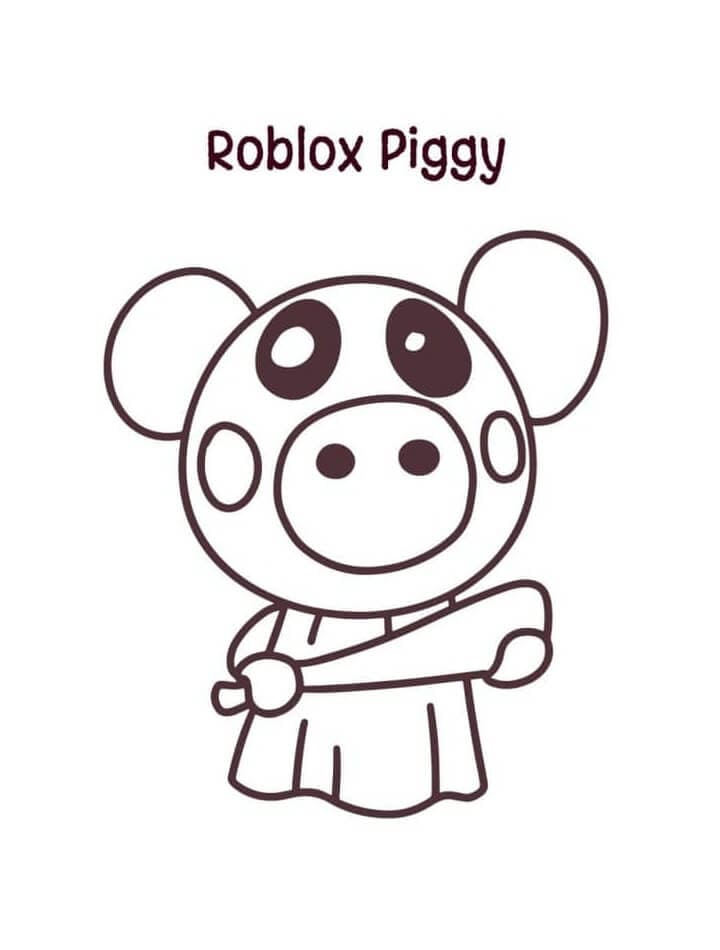 Desenho para Imprimir de Piggy Roblox Grátis