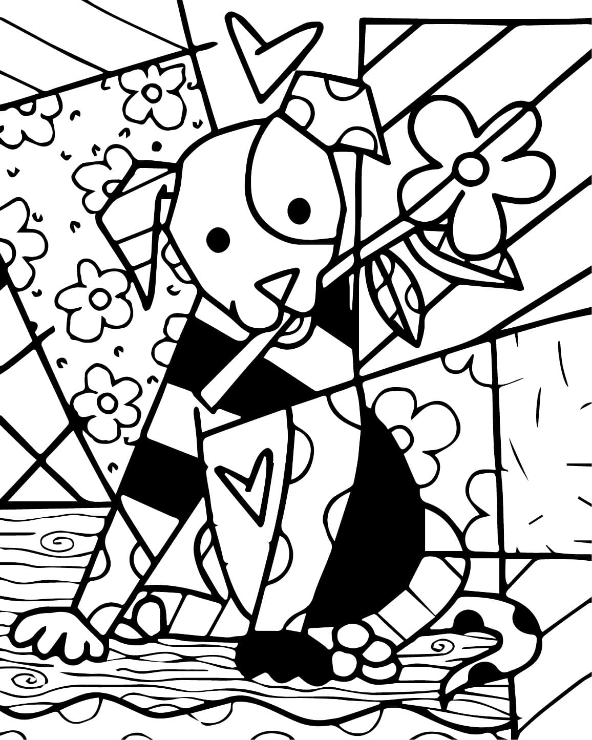 Desenhos de uma Foto de Romero Britto para Colorir