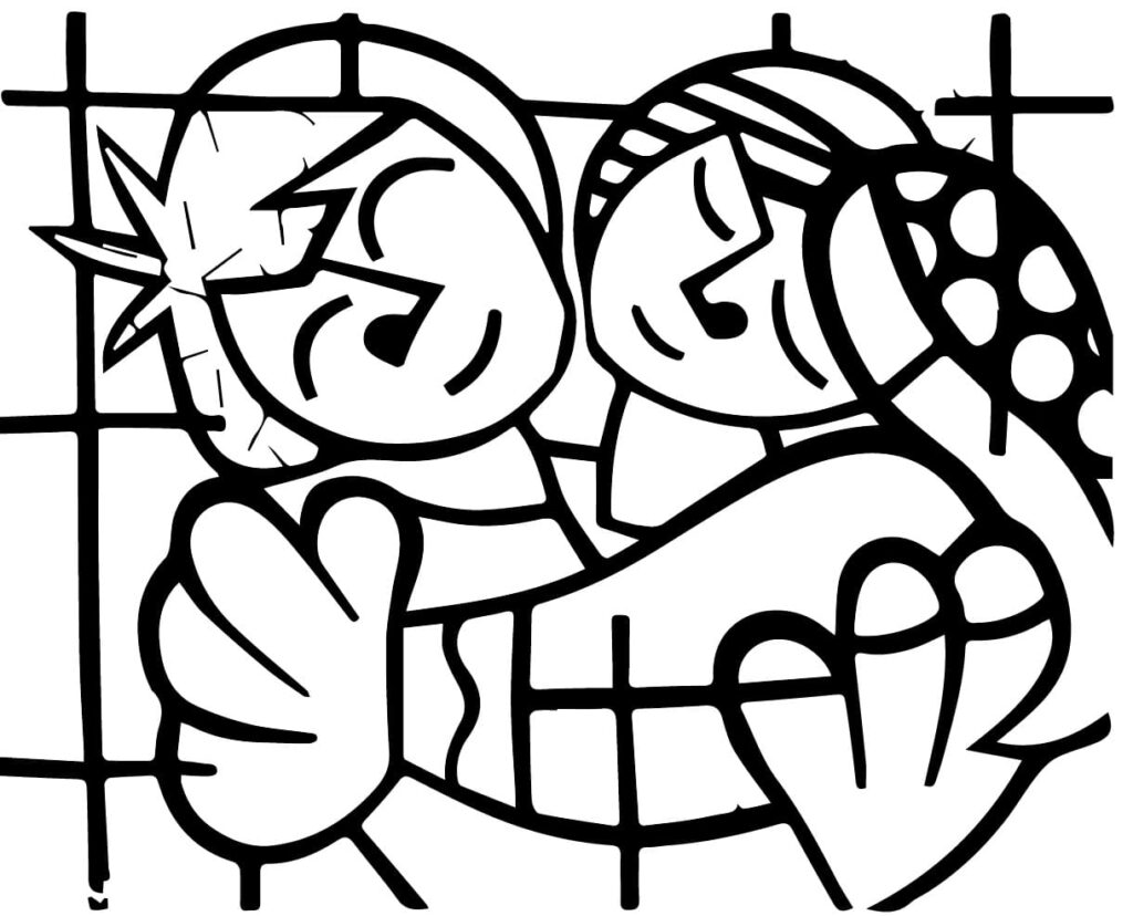 Desenhos de uma Imagem de Romero Britto para Colorir