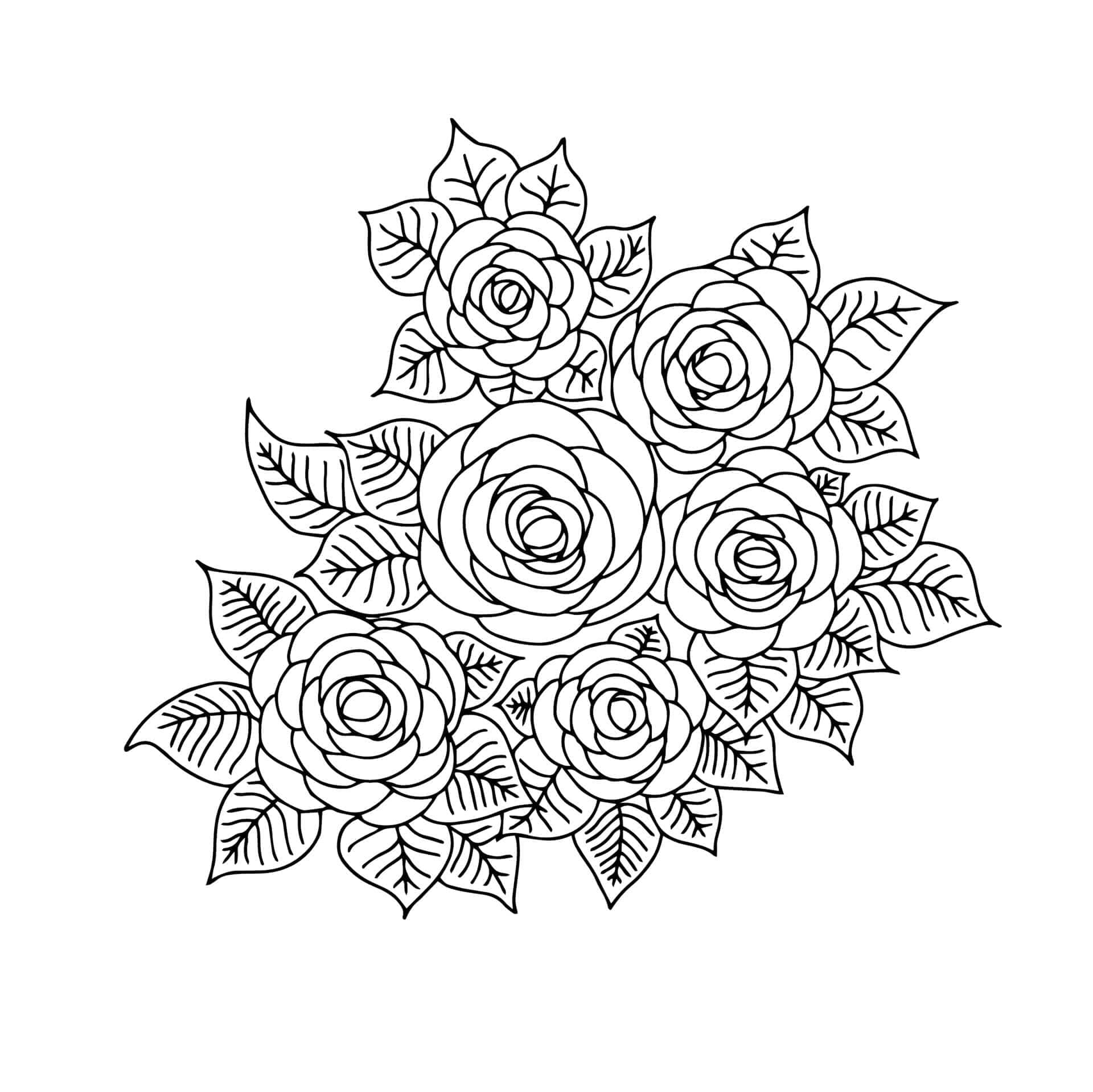 Desenhos de Rosas Incríveis para Colorir