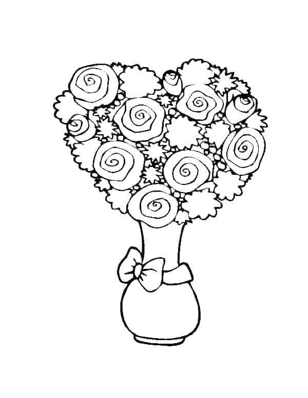 Desenhos de Rosas para Crianças para Colorir