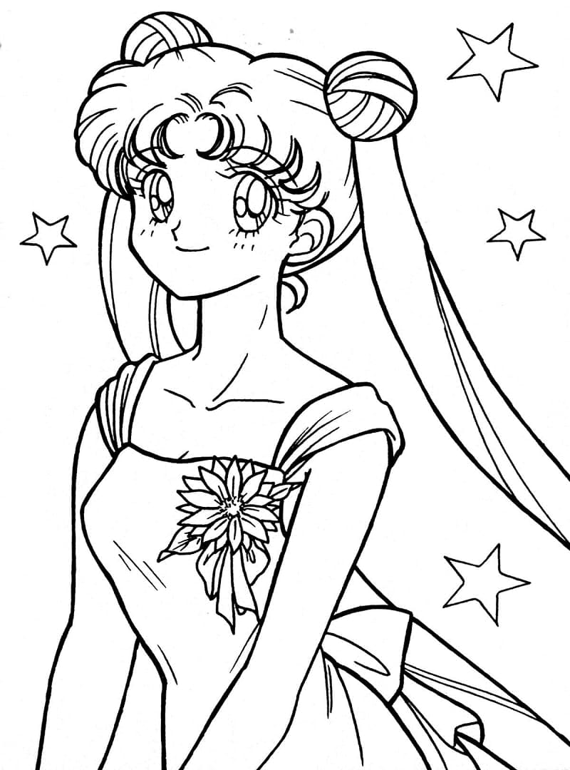 Desenho de Sailor Moon Grátis para Colorir