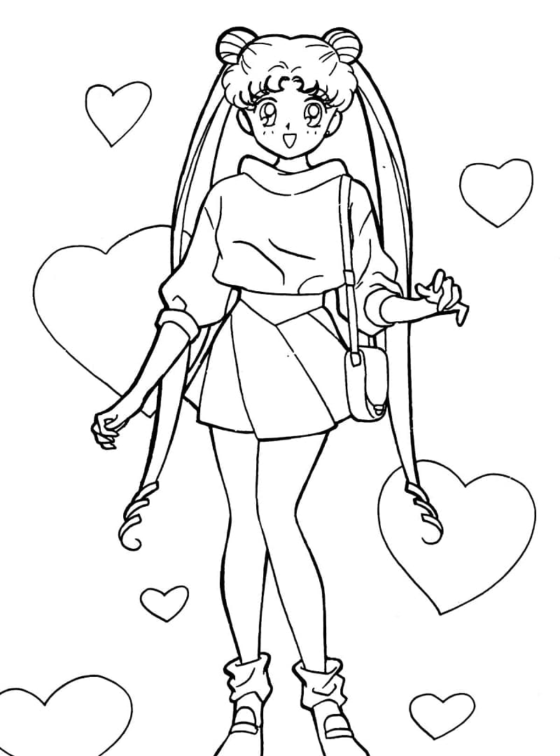 Desenho de Sailor Moon Imprimivel para Crianças para Colorir