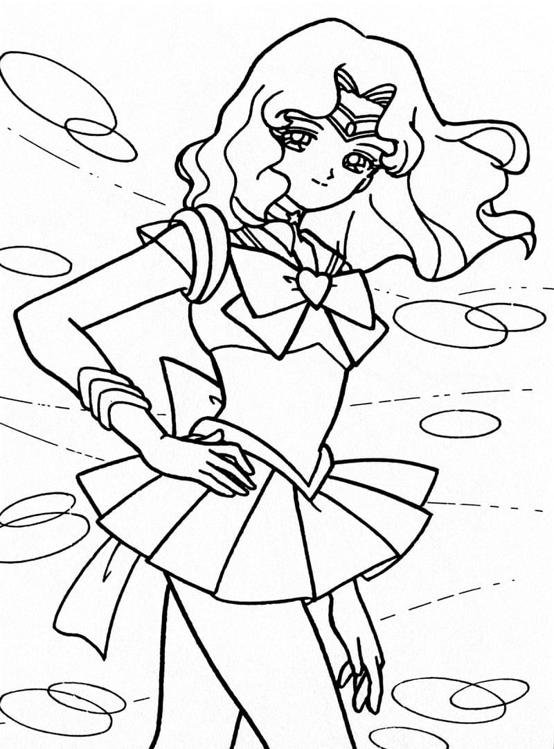 Desenho de Sailor Neptune para Colorir Download