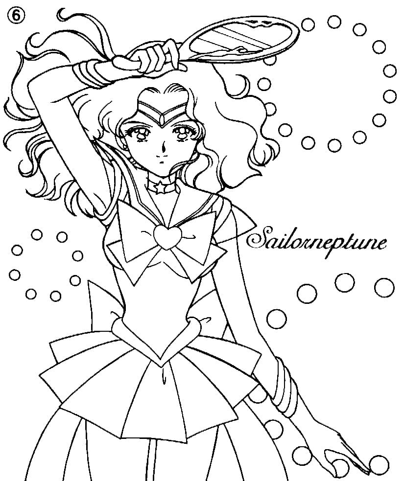 Desenho de Sailor Neptune para Imprimir Imprimivel