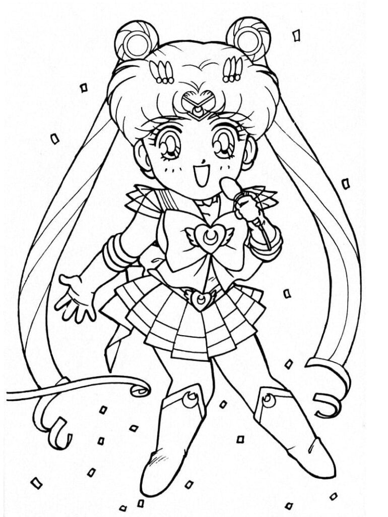 Desenho de Usagi Tsukino para Imprimir Imprimivel