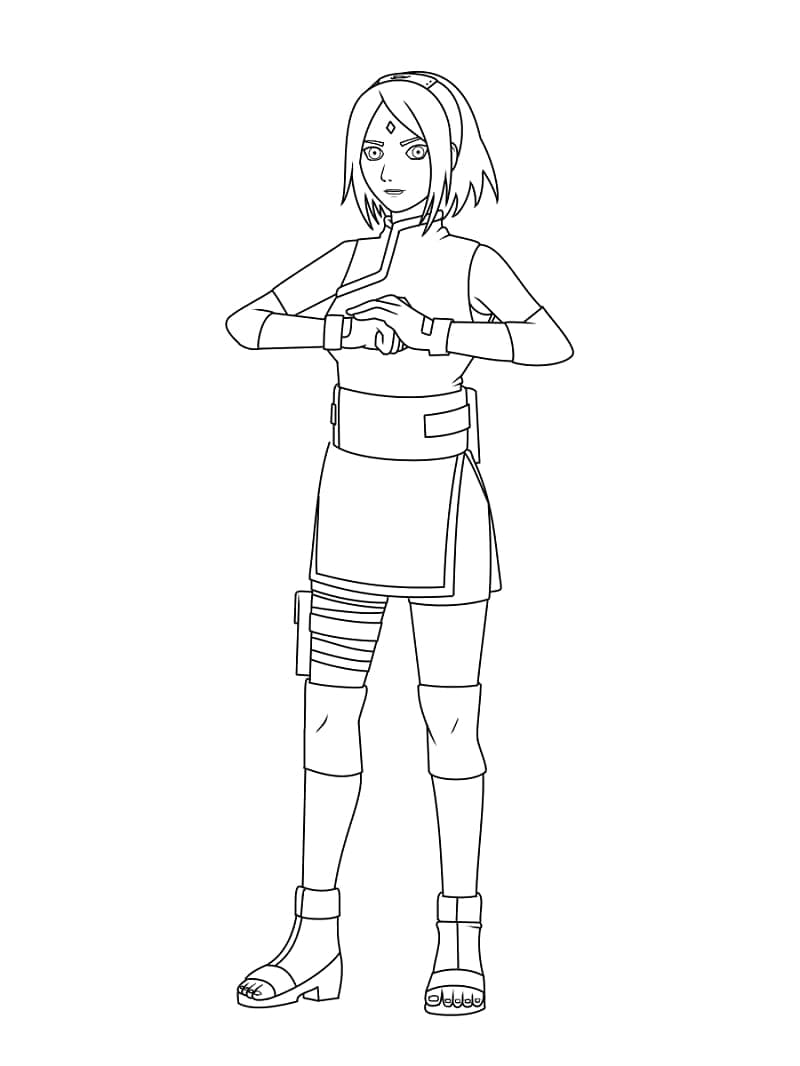 Desenho de Sakura Haruno de Naruto para Colorir
