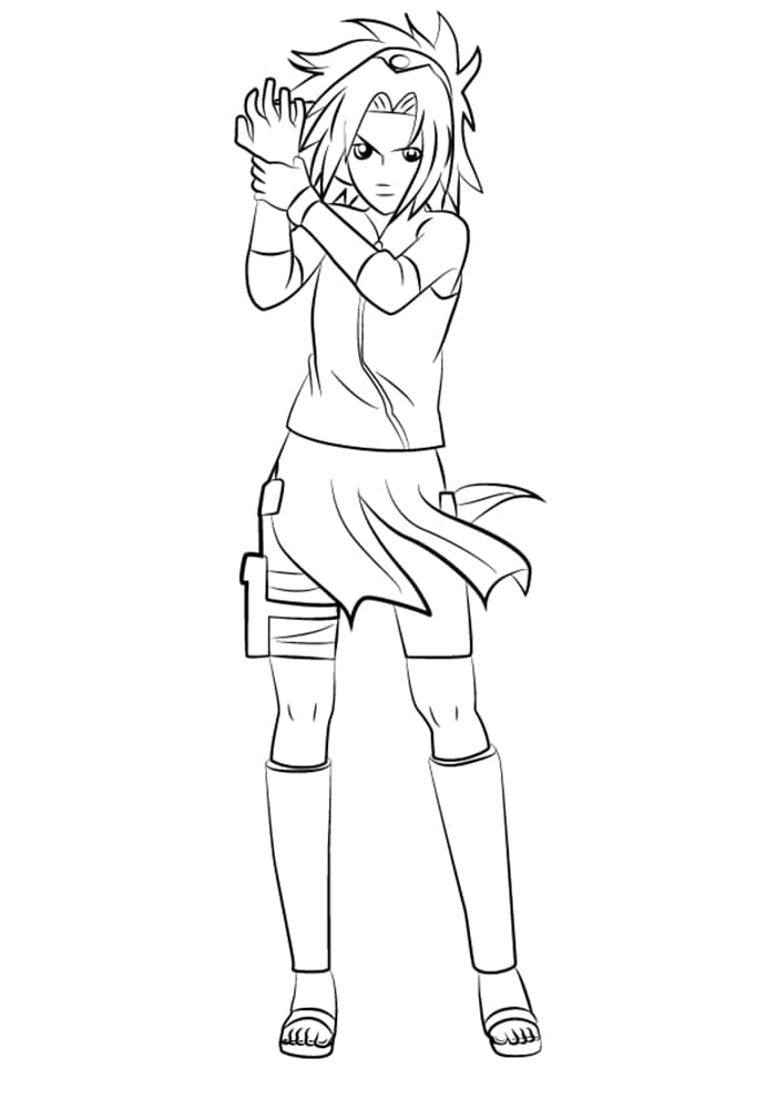 Desenho de Sakura Haruno Incrível para Colorir