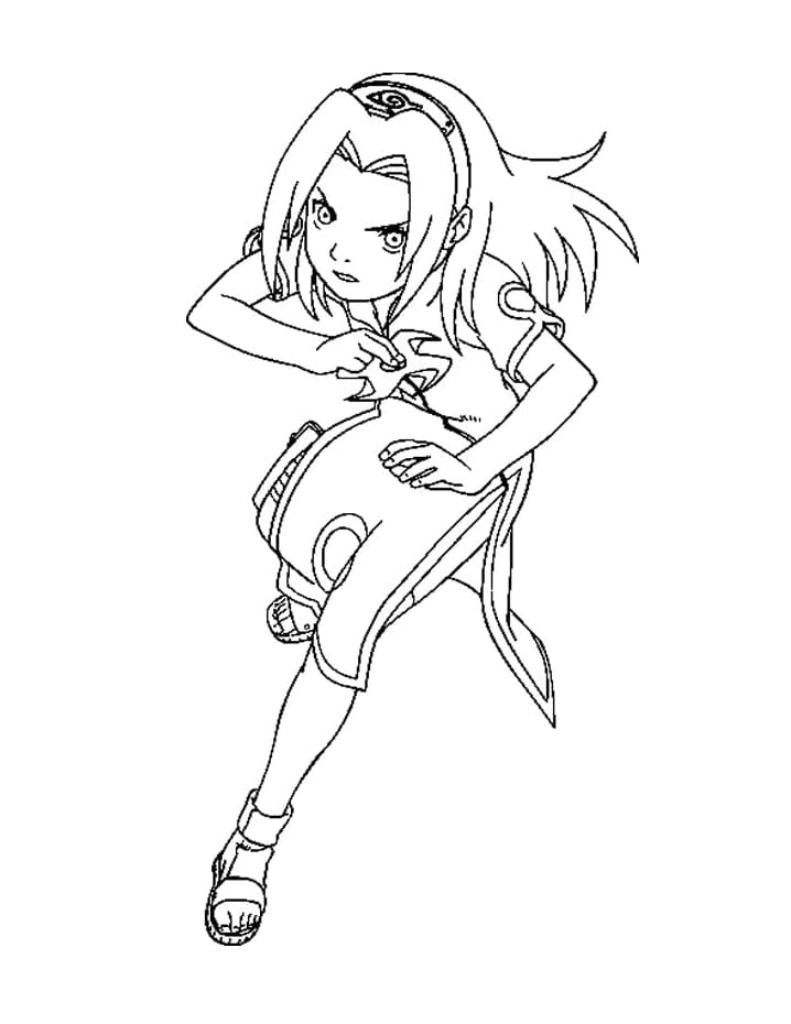 Desenho de Sakura Haruno Irritado para Colorir