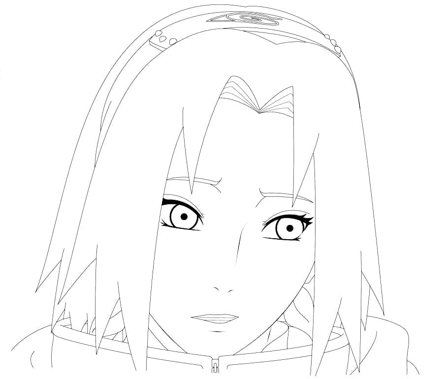 Desenho de Sakura Haruno Triste para Colorir