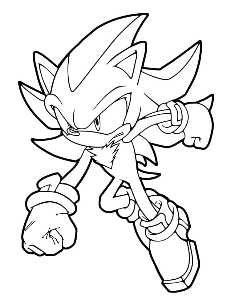 Desenho de Shadow Correndo para Colorir