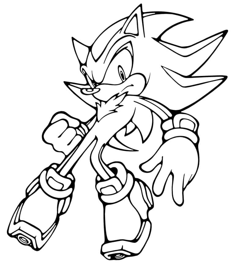 Desenho de Shadow The Hedgehog Grátis para Colorir