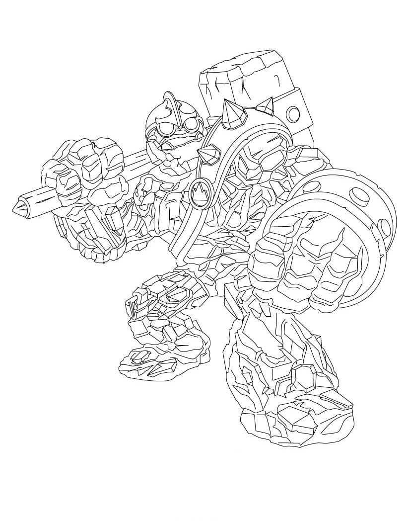 Desenho Crucher Skylanders Imprimir e Colorir